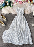 Cute A line polka dot dress summer dress HZ1022