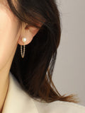 Classic Pearl Post-Hanging Stud Earrings Female Simple Temperament High Sense Niche Earrings Female Earrings HZ1022