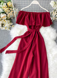 Stylish off shoulder jumpsuit women's jumpsuit HZ1022