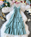 A line v neck backless dress women's dress HZ1022