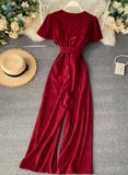 Jumpsuit slim fit wide-leg trousers HZ1022