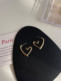 Heart Earrings Square Round Face Earrings Temperament Earrings HZ1022