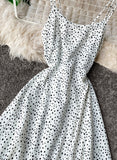 Cute A line polka dot dress summer dress HZ1022