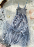 A line tulle sequins dress summer dress HZ1022