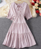 Cute A line dress short sleeve dress summer dress HZ1022