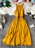 Red A line sleeveless summer dress fashion dress HZ1022
