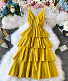 A line v neck backless dress women's dress HZ1022