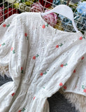 Cute loose white embroidery dress HZ1022