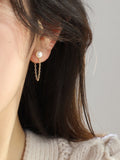 Classic Pearl Post-Hanging Stud Earrings Female Simple Temperament High Sense Niche Earrings Female Earrings HZ1022