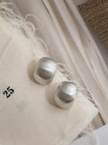 Frosted adzuki Doudou French niche earrings women's ins style high-end sense simple and versatile earrings temperament earrings HZ1022