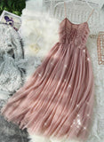 A line tulle sequins dress summer dress HZ1022