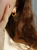 Gold circle earrings earrings female temperament Korean earrings new minimalist style HZ1022
