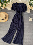 Jumpsuit slim fit wide-leg trousers HZ1022