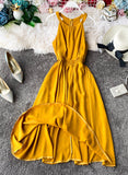 Red A line sleeveless summer dress fashion dress HZ1022
