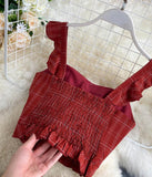 Stylish slim two-piece lattice set summer dress HZ1022