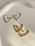 Heart Earrings Square Round Face Earrings Temperament Earrings HZ1022