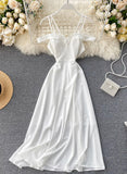 Simple A line off shoulder dress fashion dress HZ1022