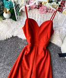 Simple sleeveless jumpsuit wide leg jumpsuit HZ1022