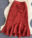 Stylish slim two-piece lattice set summer dress HZ1022