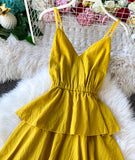 A line v neck backless dress women's dress HZ1022