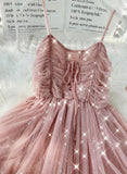 A line tulle sequins dress summer dress HZ1022