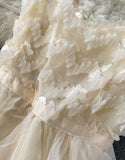 Champagne tulle sequins dress summer dress HZ1022
