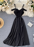 Simple A line off shoulder dress fashion dress HZ1022