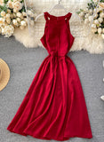 Simple A line sleeveless summer dress fashion dress HZ1022