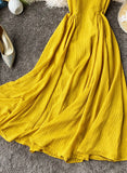 Simple A line backless dress fashion girl dress HZ1022