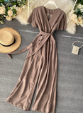 Jumpsuit slim fit wide-leg trousers HZ1022