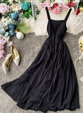 Simple A line backless dress fashion girl dress HZ1022