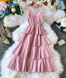 A line v neck backless dress women's dress HZ1022
