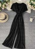 Jumpsuit slim fit wide-leg trousers HZ1022