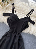 Simple A line off shoulder dress fashion dress HZ1022
