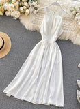 Simple A line sleeveless summer dress fashion dress HZ1022