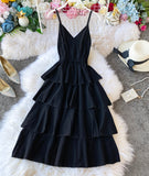 A line v neck backless dress women's dress HZ1022