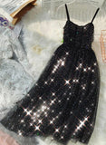 A line tulle sequins dress summer dress HZ1022