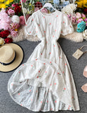 Cute loose white embroidery dress HZ1022
