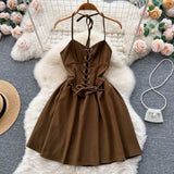 Cute Lace-up Short Dress, A-line Fashion Dress HZ1022