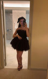 Stunning Birthday Outfits 17th Birthday Dresses Tulle Black Dress For Teens HZ1022