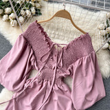 Stylish V-neck Long Sleeve Jumpsuits HZ1022