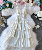 A line v neck backless dress women's dress HZ1022