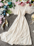 Simple A line backless dress fashion girl dress HZ1022