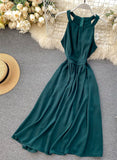 Simple A line sleeveless summer dress fashion dress HZ1022