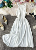 Red A line sleeveless summer dress fashion dress HZ1022