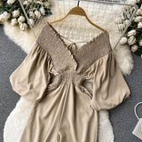 Stylish V-neck Long Sleeve Jumpsuits HZ1022