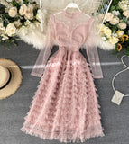 Stylish A Line Long Sleeve Dress HZ1022
