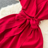 Cute V-neck Dress, A-line Fashion Dress HZ1022