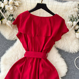 Cute V-neck Dress, A-line Fashion Dress HZ1022