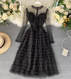 Stylish A Line Long Sleeve Dress HZ1022